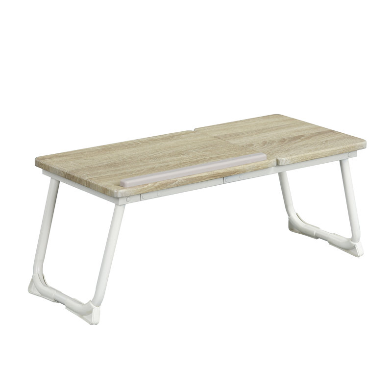 Plateau pour ordinateur portable pliable Buchholz, Hêtre / blanc