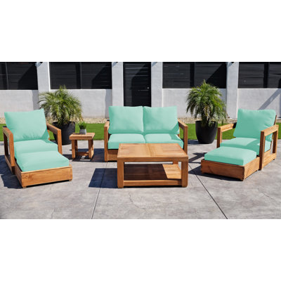 Chatsworth 7 Piece Love Seat Group With 36" Chat Table
