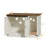 Cat Litter Box Enclosure, Hidden Litter Box Cabinet Furniture with Bell, Indoor Cats House, Farmhouse Style, 39.4 x 21.7X 24.8 Inches for Hallway, Bedroom, Rustic Brown and White-1059377318-1055403215