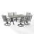 Bekbele 6 - Person Patio Dining Set with Rectangular Table , Cushions Included