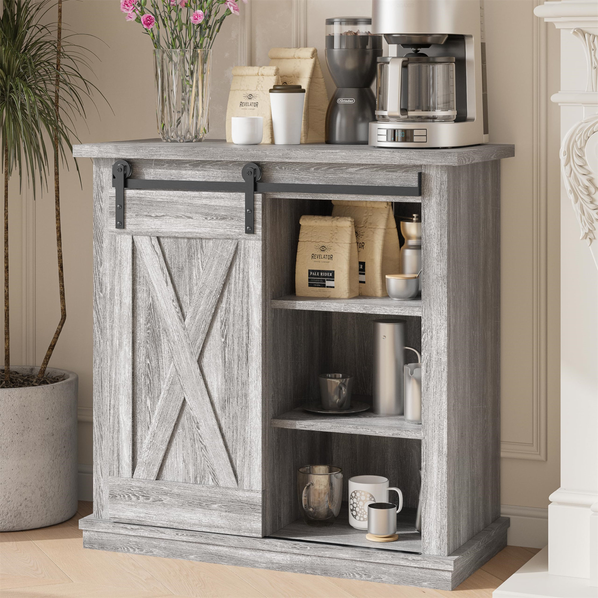 Gracie Oaks Bavaria 32'' Bar Cabinet | Wayfair