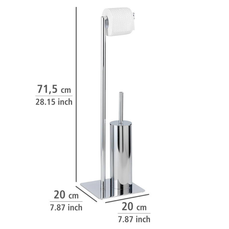 Recco Freestanding Toilet Roll & Brush Holder