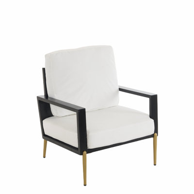 Reynold Low Back Upholstered Accent Armchair