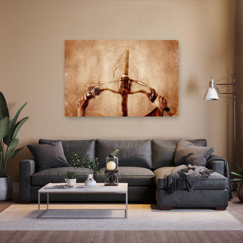 Art mural rétro, voyage à vélo rétro, 40" H x 60" W