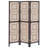 Tan And Cappuccino Circle Pattern 3-Panel Folding Screen