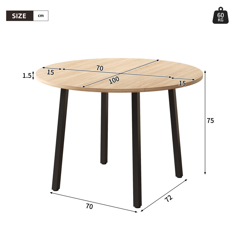 Extendable Round Dining Table