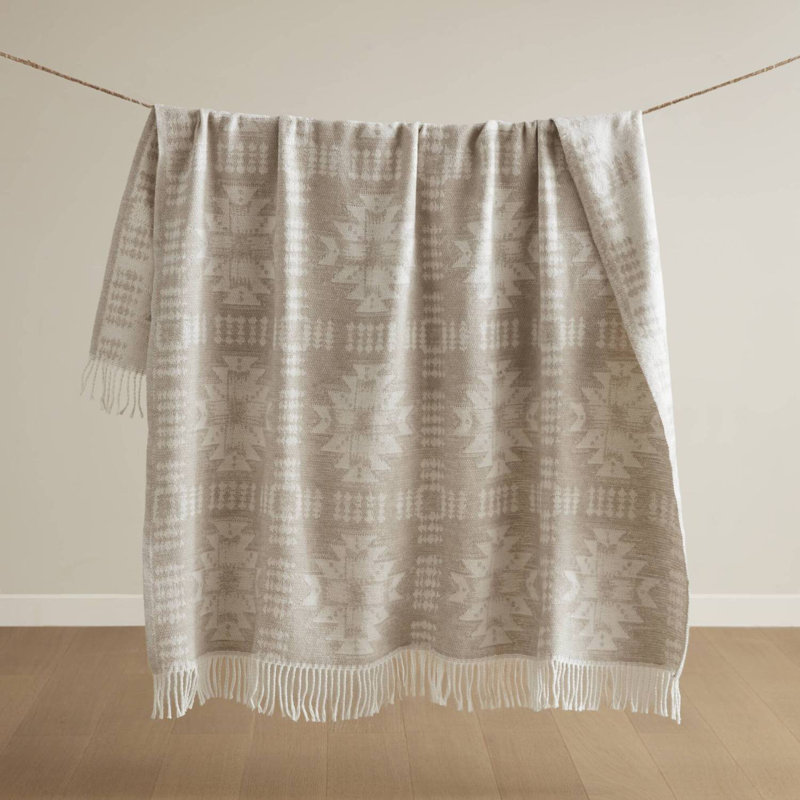 Jeté en mélange de coton ultra-doux avec frange, 50 x 60 pouces, Multi