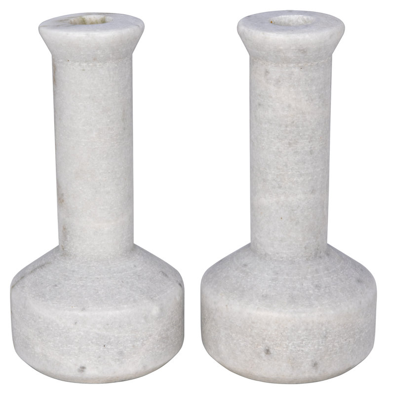 Milos Candlestick, White