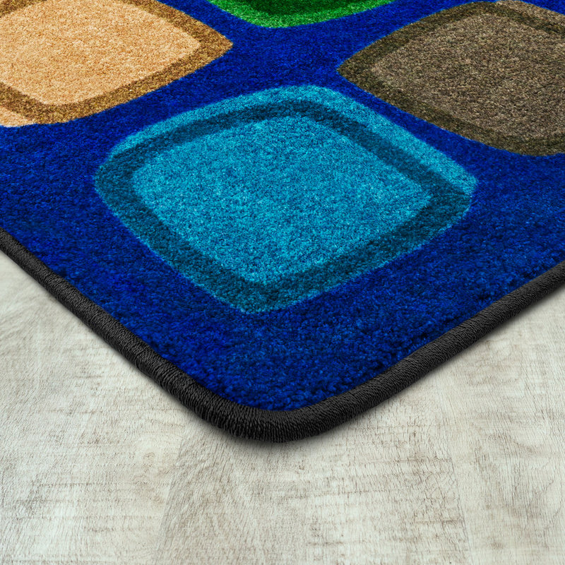 Kid Essentials Harmony Blocks Area Rug, Rectangle 5'4" x 7'8"