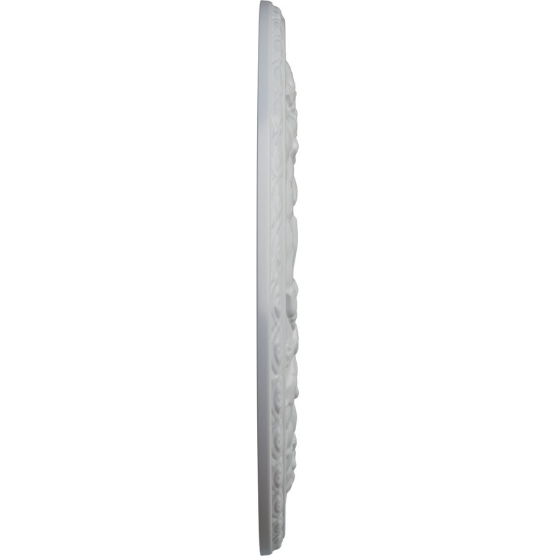Médaillon de plafond Endurathane Salem, P 13 1/4 po x P 7 1/8 po x P 7/8 po (convient aux auvents jusqu'à 7 1/8 po), fini givré peint à la main