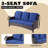 Tommy 7 - Person Patio Conversation Set with Cushions-242179077-242179078