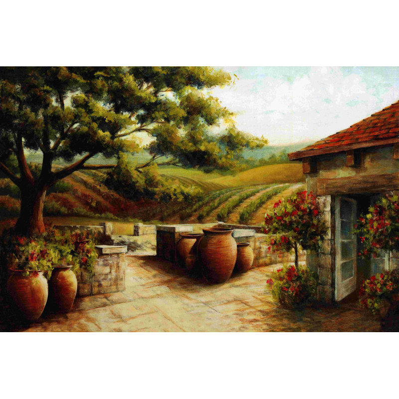 " Farm With House ", 8" H x 12" W