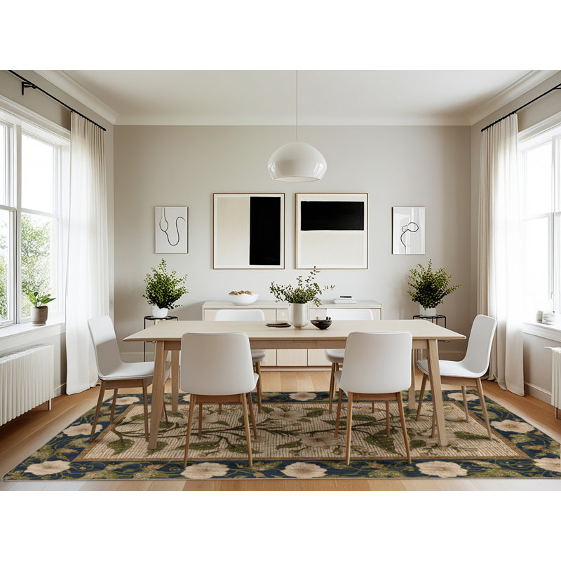 Machine Washable French Brown Area Rug, Rectangle 7' x 10'