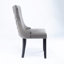 Chaise de salle à manger rembourrée à oreilles avec garniture cloutée et pieds, ensemble de 2-1909142233-1909142212