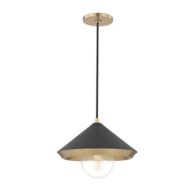 Luminaire suspendu conique à 1 lumière Marnie