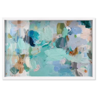 «Layers of Feeling II Shadowbox Print Green Abstract Art» par Art Remedy