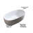47 in. Freestanding Solid Surface Resin Stone Soaking Bathtub with Pop Up Drain, Overflow and Compact Modern Design