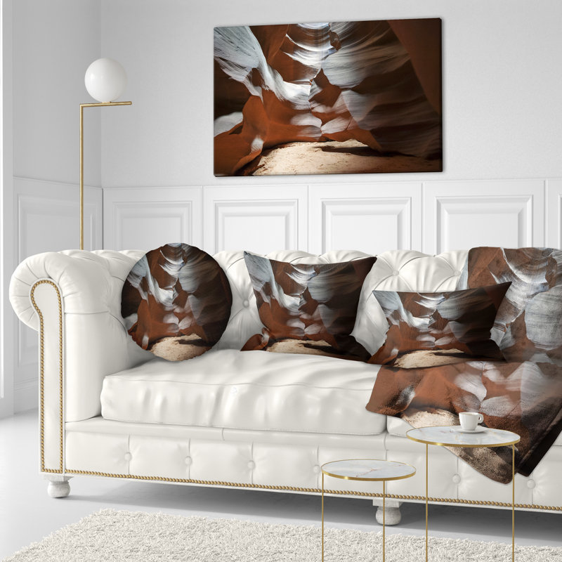 Coussin lombaire intérieur paysage foncé Canyon Antelope