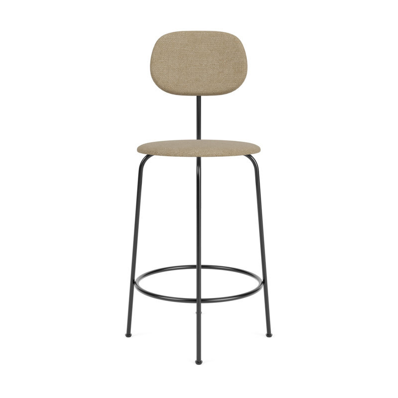 Afteroom Bar Chair Plus with Steel Frame, Counter Stool (25" Seat Height), Brown Acrylic