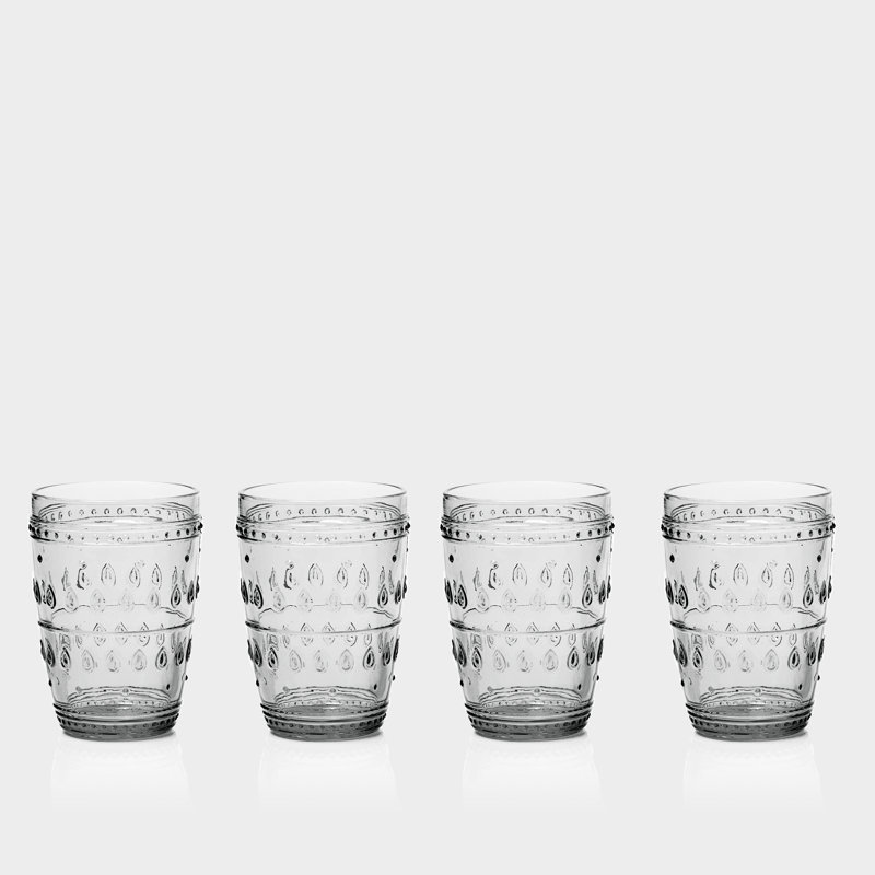 Ensemble de verres à gin 14 oz Fez Glassware, gris