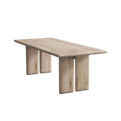 110.24"Minimalist Natural Wood Meeting Table
