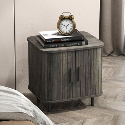 48cm W Engineered Wood Bedside Table
