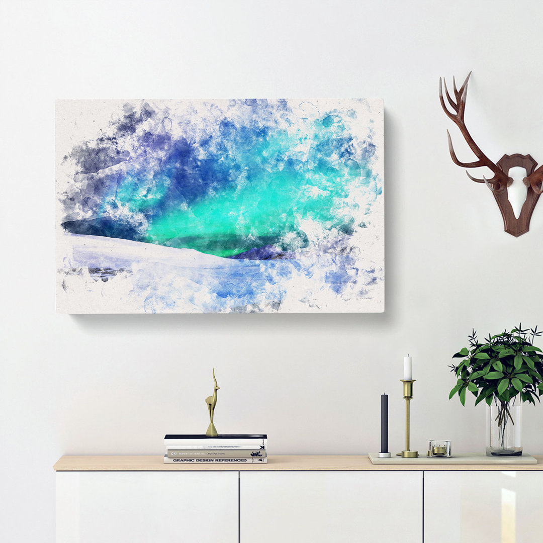 Aurora Borealis In Iceland - Wrapped Canvas
