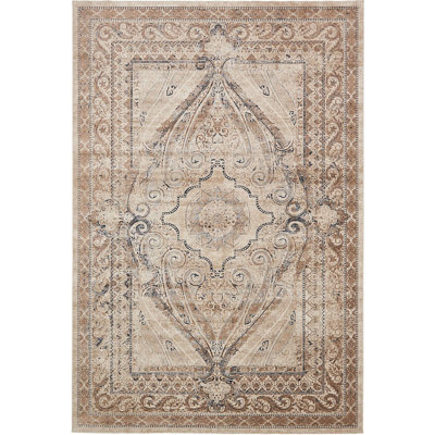 Tapis oriental brun clair Parrado