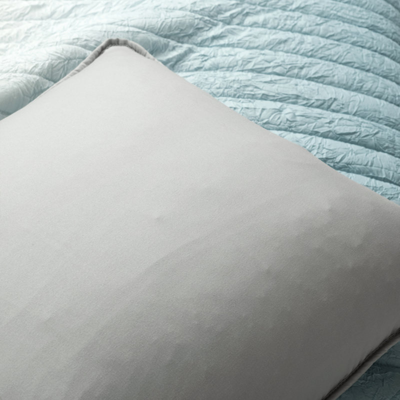 Ensemble de courtepointe en microfibre Crinkle Ombre, Grand, Bleu / gris