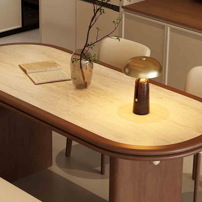 Table de salle à manger en ardoise de style rétro français, H 29,53 po x L 70,87 po x l 31,5 po