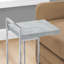 Table d'appoint, en forme de C, bout, côté, collation, stratifié, métal chromé, contemporain, moderne-779478673-779478679