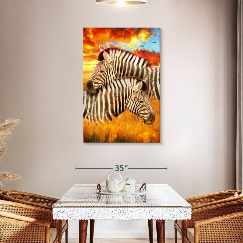 Brampt Snuggling Zebras, 45" H x 30" W