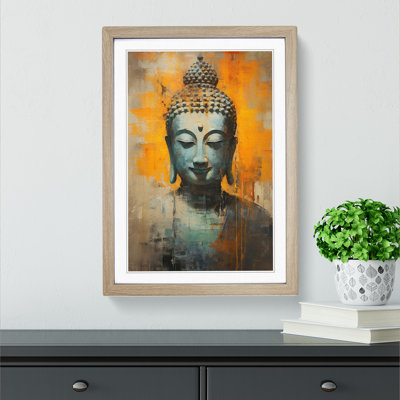 Buddha Gestural Art - Framed Print