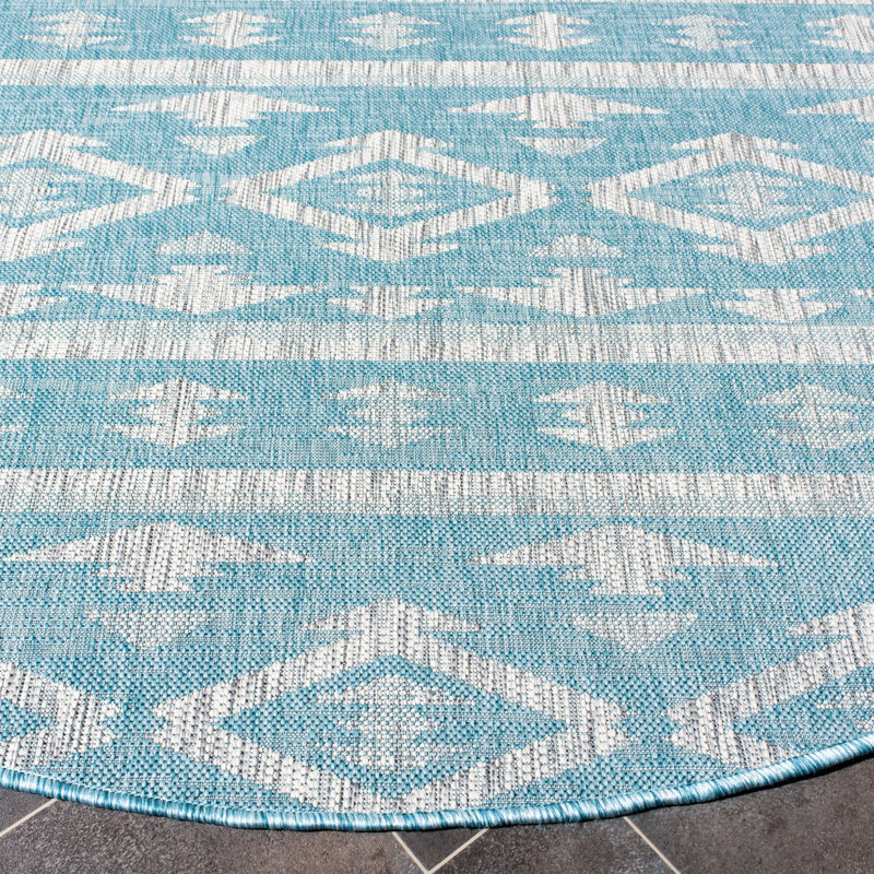 Amarien Southwestern Indoor/Outdoor Area Rug, Round 6'7"