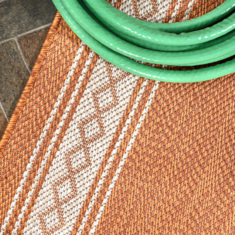 Tapis orange / crème Cityside Classic, Tapis de couloir 2 pi x 8 pi