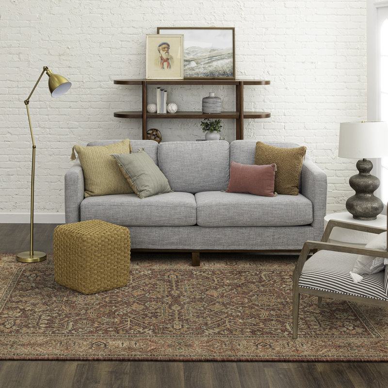 Athi River Red 8' x 10' Stain-Resistant Synthetic Area Rug