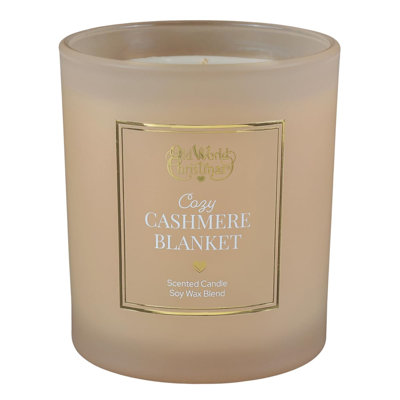 Old World Christmas Soy Wax Blend Candle, Cozy Cashmere Blanket, 8oz