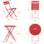 Ensemble bistro de patio pliant 3 pièces - Ensemble de table et chaises d'extérieur sans assemblage, 2 pièces, structure en métal pour balcon, cour, jardin, conception peu encombrante-990991508