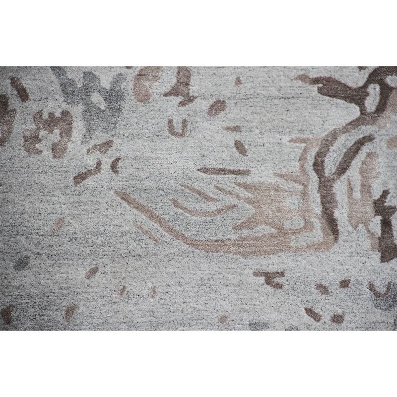 Abstract Area Rug in Beige/Gray/Light Blue/Natural, Rectangle 10' x 14'