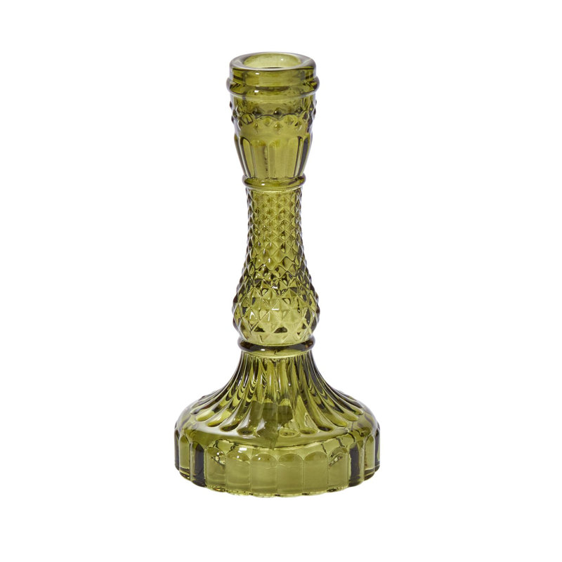 Bougeoir de table en verre Eliana Samira, Vert