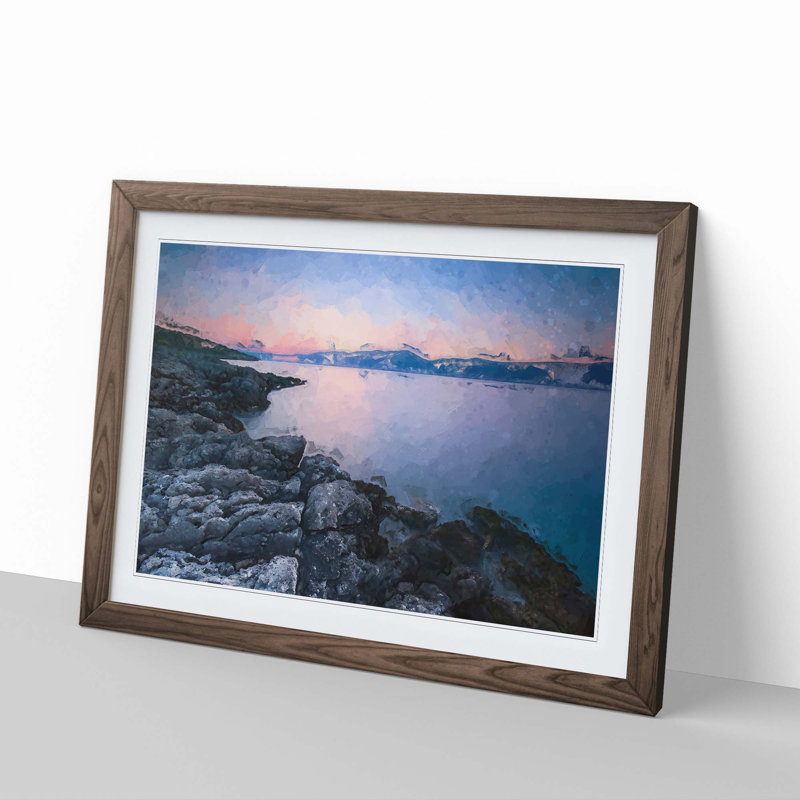 Premantura in Istria Croatia in Abstract - Framed Print, Walnut, 35cm H x 50cm W x 2cm D