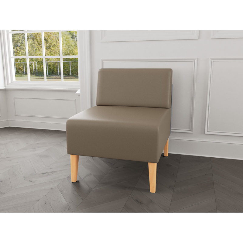 Chaise d'invité sans accoudoirs Luxe Lounge, Bois naturel, Modena blé