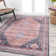 Lesandra Geometric Medallions Machine-Washable Terracotta/Navy Rug