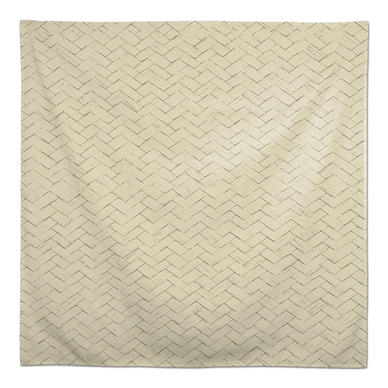 Nappe tissée texturée grise 2, Crème