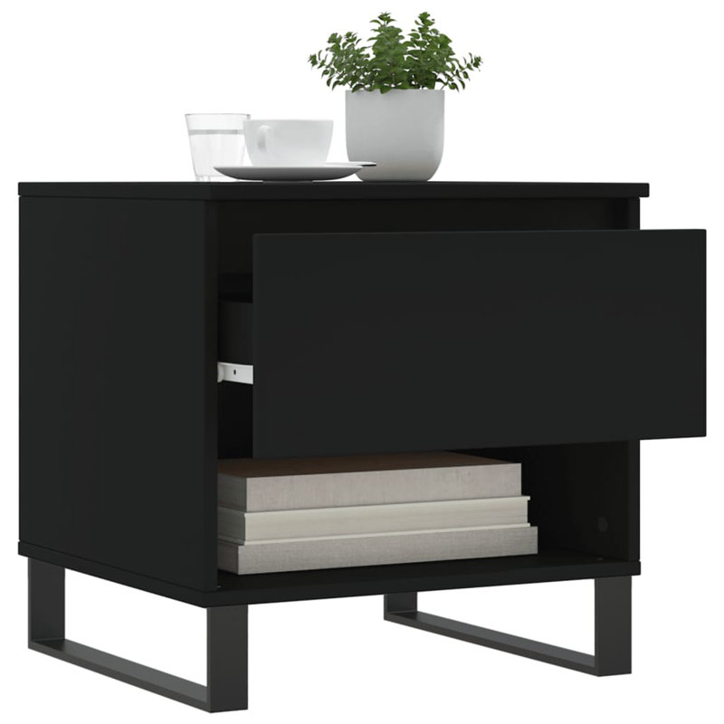 Sled Coffee Table with Storage, Black