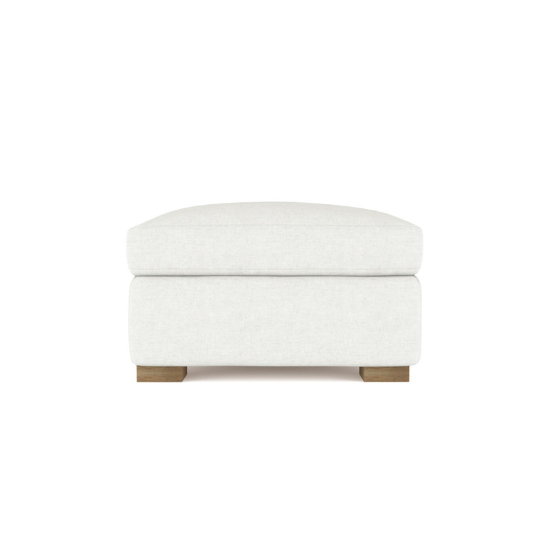Repose-pieds Horatio, Velours moelleux blanc, Patiné