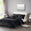 Housse de couette en velours noir pour lit simple / simple TG-120469712-120469714