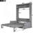Queen Size Murphy Bed Wall Bed With Cushion,Gray