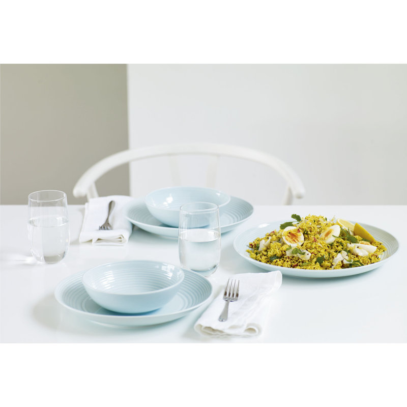 Maze Royal Doulton Exclusively for Gordon Ramsay 16-Piece Dinnerware Set, Service for 4, Maze Blue