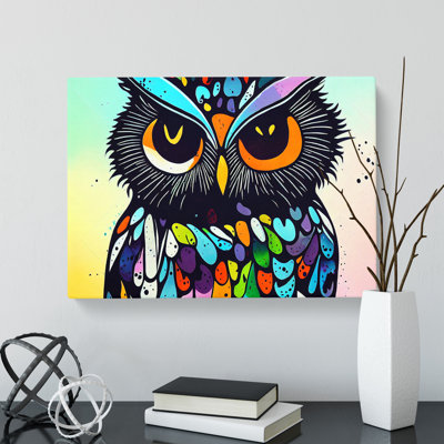 Owl Splash Vol.2 Abstract - Wrapped Canvas